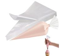 50pcs Extra Large Piping Bags, Piping Bags Disposable - 18inch Clear Disposable Icing Bags, PE Tear-Proof Strong Icing Bags Thick, Easy Piping Bag for DIY Cake & Cookies (45×24cm, Clear)