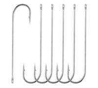 50pcs Extra Long Shank Hook Aberdeen Hook Offset Fishing Hook High Carbon Steel Freshwater for Trout Bass Catfish fishing accessories(2l0)
