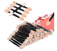 50Pcs Eye Shadows Sponge Brushes Disposable Eyeshadow Applicator Makeup Double Sided Reusable Wedge Shaped Eyeshadow Applicator for Women Girls