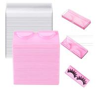 50Pcs False Eyelash Storage Box Empty Storage Box Case Unit Container Empty False Eyelashes Case Plastic Eyelash Box Container Holder for False Eyelash Care Storage Cosmetic Tools
