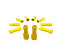 50pcs FDFD5.5-250 6.35mm Electrical Wiring Cable Connector Plug Fully Insulated Crimp Terminal For 4-6mm2 AWG12-10
