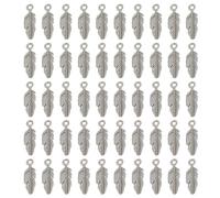 50pcs Feathered Charm Tassels for Craft Project Jewelry Hat Decors Great for Tibetan Ethnic Costume Festival Decoration Crafting Supply