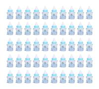 50Pcs Feeder Style Candy Bottle for Baby Shower, Mini Party Favors Fillable Candy Gift Box for Boy Girl Newborn Infant Baptism Christening Birthday Party Decoration(Blue)
