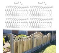 50Pcs Fence Panel Clips, Fence Wedges to Stop Rattling and Banging, Durable Stainless Steel Grips for 12 Fences for Rattling Fences