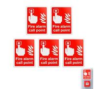 50pcs Fire Alarm Call Point Safety Sign PVC Fire Alarm Stickers Self-Adhesive Signs Red FireAction Call Points Safety Signs 150mm X 100mm for Indoor Outdoor