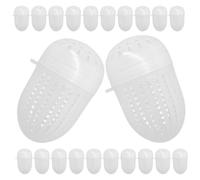 50pcs Fishing Bait Cage Hollow Plastic Feeder Basket for Deep Carp | White Plastic, Hollow Design, Bait-saving Setup, for People Who Love Fishing and Outdoor Use