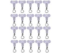 50Pcs Fishing Beads Clear Oval Double Hole B Type Pin 3 Way Connector Tackle Accessories High Strength Clip