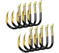 50pcs Fishing Hooks Barbed Colored Tungsten Alloy Bulk Fish Hook Supplies For Lake And Sea Fishing(123)