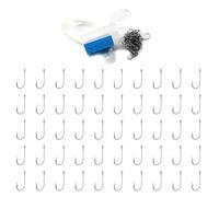 50Pcs Fishing Hooks Barreled Sub Line Hook Sea Accessories Bucket Tied Line Tackle Tool Barbed Barbed Fishing Hooks