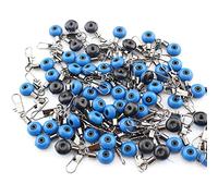 50pcs Fishing Line Sinking Slide Fishing Float Connector Bobber Stop Space Beans Snap Space Beans Snap Space Beans Swivel Snap Rolling Line Sink Slide Connector