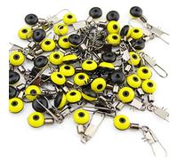 50pcs Fishing Line Sinking Slide Fishing Float Connector Bobber Stop Space Beans Snap Space Beans Snap Space Beans Swivel Snap Rolling Line Sink Slide Connector