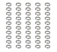 50pcs Fishing Lure Connector Round Split Ring Assorted Fishing Split Ring Stainless Steel Fishing Tackle Ring Fishing Double Split Ring