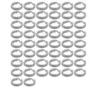 50pcs Fishing Lure Connector Round Split Ring Assorted Fishing Split Ring Stainless Steel Fishing Tackle Ring Fishing Double Split Ring