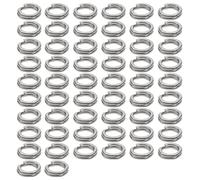 50pcs Fishing Lure Connector Round Split Ring Assorted Fishing Split Ring Stainless Steel Fishing Tackle Ring Fishing Double Split Ring