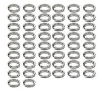 50pcs Fishing Lure Connector Round Split Ring Assorted Fishing Split Ring Stainless Steel Fishing Tackle Ring Fishing Double Split Ring