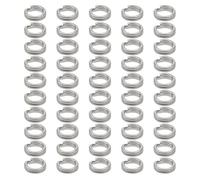 50pcs Fishing Lure Connector Round Split Ring Assorted Fishing Split Ring Stainless Steel Fishing Tackle Ring Fishing Double Split Ring