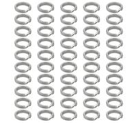 50pcs Fishing Lure Connector Round Split Ring Assorted Fishing Split Ring Stainless Steel Fishing Tackle Ring Fishing Double Split Ring