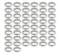 50pcs Fishing Lure Connector Round Split Ring Assorted Fishing Split Ring Stainless Steel Fishing Tackle Ring Fishing Double Split Ring
