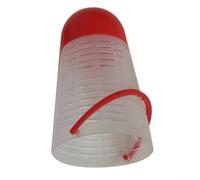 50pcs Fishing Trap Bait Cage Feeders with Badminton Shaped Basket and Float, Ideal for Carp, Eels, Crabs, Lobsters and Shrimps(Medium white)
