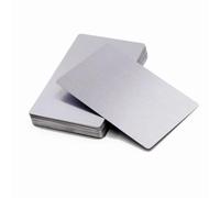 50pcs Flat Plain Thin Aluminum Plate Thickness 0.5mm/0.2mm, Color Aluminium Alloy Metal Sheet 3.4inch X 2.1inch(Silver,0.5mm)