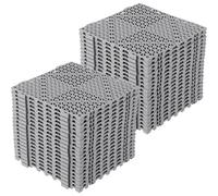 50Pcs Flooring Floor Mat Tiles Waterproof Soft Pvc Bath Mat Grey