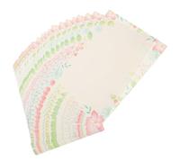 50pcs Floral Border Writing Paper for Correspondence, A4 Heart Shape