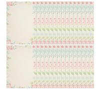 50pcs Floral Stationery Paper Heart Border for Letter Writing A4