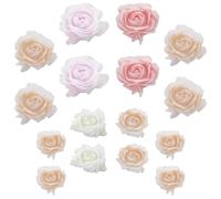 50pcs Flower Nail Charms Plastic Nail Art Decorations for Manicure