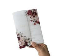 50Pcs Flower Vellum Wrap Suitable for A 5 X 7 Wedding Invitation for Invitations(Color4)