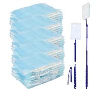 50Pcs Fluffy Dust Magnet Refills, Disposable Dusters Refill with Retractable Handle, Electrostatic Duster Refills Head for Home Office Furniture Blinds Car Cleaning