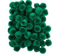 50Pcs Fluffy Soft Pom Poms 15mm (1.5cm) Plush Pompom Balls Assorted Pom Pom Mixed Craft Pompoms DIY Creative Handmade Project Kids School (Green)