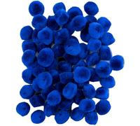 50Pcs Fluffy Soft Pom Poms 25mm (2.5cm) Plush Pompom Balls Assorted Pom Pom Mixed Craft Pompoms DIY Creative Handmade Project Kids School Art (Dark Blue)