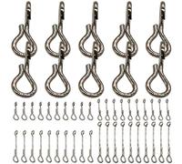 50PCS Fly Tying Kit Sizes 0.39"-1.18" Stainless Steel Fly Tying Materials Easy to Install Fly Tying Shanks Create Jointed or Articulated Patterns, Fly Tying Kit