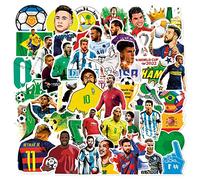 50Pcs Football Star Stickers,Super Star Soccer Player Stickers,World Cup Football Person Stickers,Waterproof Vinyl Graffiti Decal Patches Sticker for Laptop Skateboard Bottle Helmet Phone Luggage