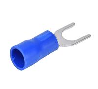 50Pcs Fork Terminals Insulated Spade U Type Wire Connectors 12-10AWG 4-6mm² Cable Crimp Electrical Crimp Terminal SV5.5-6 Blue