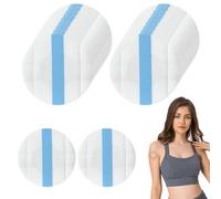 50PCS Freestyle Libre Sensor Covers Round Transparent Sensor Patches Blue Strip Libre 2 Sensor Covers Waterproof Point Blank Sticker Fixation Tape for Your Sensor