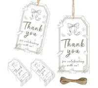 50Pcs Fresh off the Market Thank You Tags Farmers Market Party Favors Label Green Bow Vegetable Fruit Gift Tag Locally Grown Baby Shower Decor for Women off the Market Bachelorette Wedding Party Favor