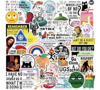 50Pcs Funny Sarcastic Snarky Meme Stickers Laptop Car Scrapbook Phone Skateboard Suitcase Luggage Bike Snarky Meme Vinyl Waterproof Aesthetic Personalised Stickers for Teens Boys Girls Adults