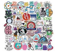 50Pcs Funny Science Laboratory Stickers Laptop Water Bottles Phone Skateboard Car Computer Bicycle Motorcycle Chemistry Lab Stickers Vinyl Waterproof Stickers Pack for Teens Kids Adults Children