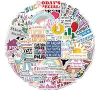 50Pcs Funny Stickers for Adults, Snarky Graffiti Stickers Aesthetic, Sarcastic Prank Meme Stickers for Laptop Car Scrapbook Phone Skateboard Suitcase Suitcase Luggage Bike