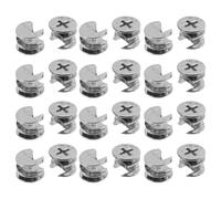 50pcs Furniture Connector Cam Lock Fittings 15mm Cabinet Fastener | Three-in-one Hardware for Panels and Drawers, Smooth Silver Finish, Compact Fastening Component for DIY Furniture Projects