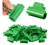 50pcs Garden Clips for Ø11mm/0.43in Poles - Greenhouse Netting & Tarp Fasteners, Plant Support Clips, UV-Resistant Clamp for Row Covers, Garden Hoops, and Trellis