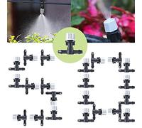 50pcs Garden Watering System Drip Irrigation System Automatic Micro + Tea Seal Water Nozzle Atomizer for Patio Garden Plants Mini Watering Dripper Reamer