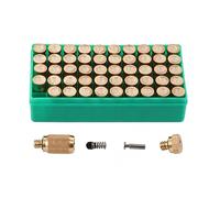 50pcs Gardening Water Mister Nozzle Brass Misting Heads Low Pressure Atomizing Spray for Outdoor Cooling System High Pressure Threaded Nozzle Set 2 Sections Orifice Dia 0.15mm