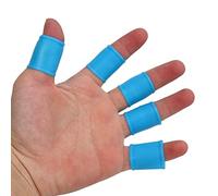 50Pcs Gel Finger Sleeve Protectors, Silicone Finger Sleeve Cushions and Protects Universal Finger Protector Instrument Accessories(blue)