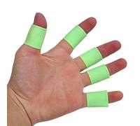 50Pcs Gel Finger Sleeve Protectors, Silicone Finger Sleeve Cushions and Protects Universal Finger Protector Instrument Accessories(green)