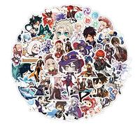 50pcs Genshin Impact Game Sticker Waterproof Stickers for Laptop Skateboard Water Bottle Computer Skate Phone Bike Guitar