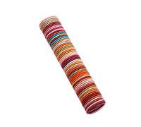 50PCS Girls Colorful Nylon Elastic Hair Ties Set - Soft Scrunchies for Kids No-Damage Ponytail Holders Headbands Mixed Colors