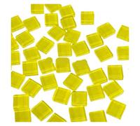 50pcs Glass Mixed Color Mosaic Tiles Pieces Handmade Crystal Creative Materials DIY Craft Mini for DIY Art Craft Decoration(Lemon Yellow)