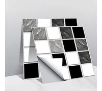 50PCS Glitter Mosaic Self Adhesive Tiles Stickers Kitchen Bathroom Home 10 * 10cm | Waterproof Wall Tile Sticker Kitchen Bathroom Tiles Decals Decor DIY Removable-MSC077